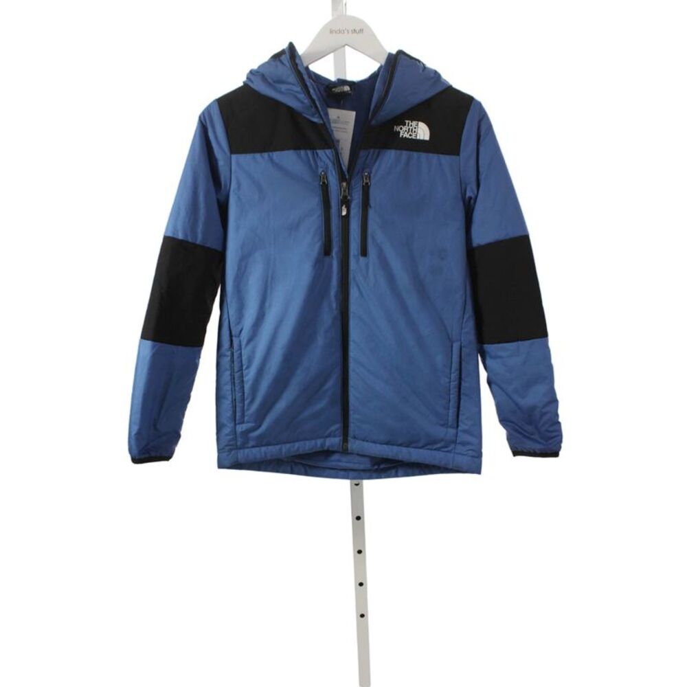 The North Face Boys Basic Jacket Blue Colorblock Zip Long Sleeve Size XL